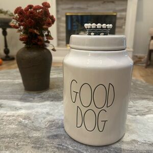 Rae Dunn Good Dog Dog Treat Canister Crown